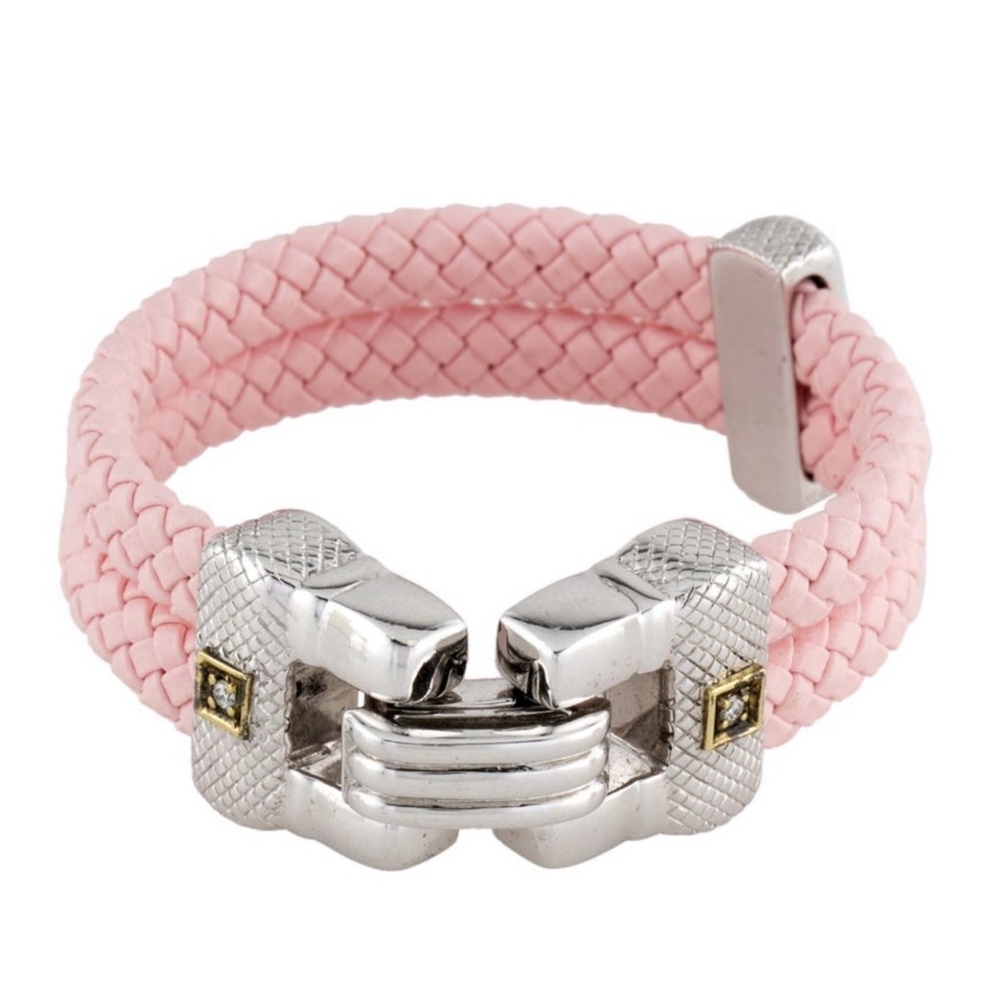 JUDITH RIPKA Diamond leather bracelet.